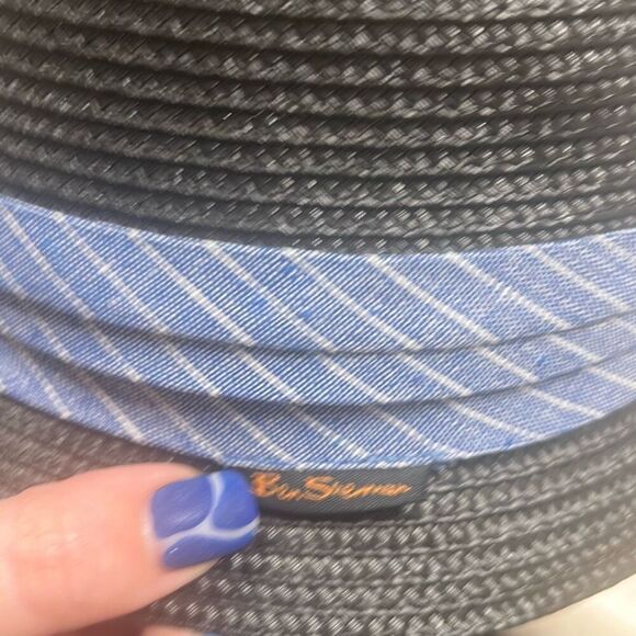 ✨Ben Sherman Black Paper Straw Fedora Sz L/XL Hat✨ - Picture 6 of 6